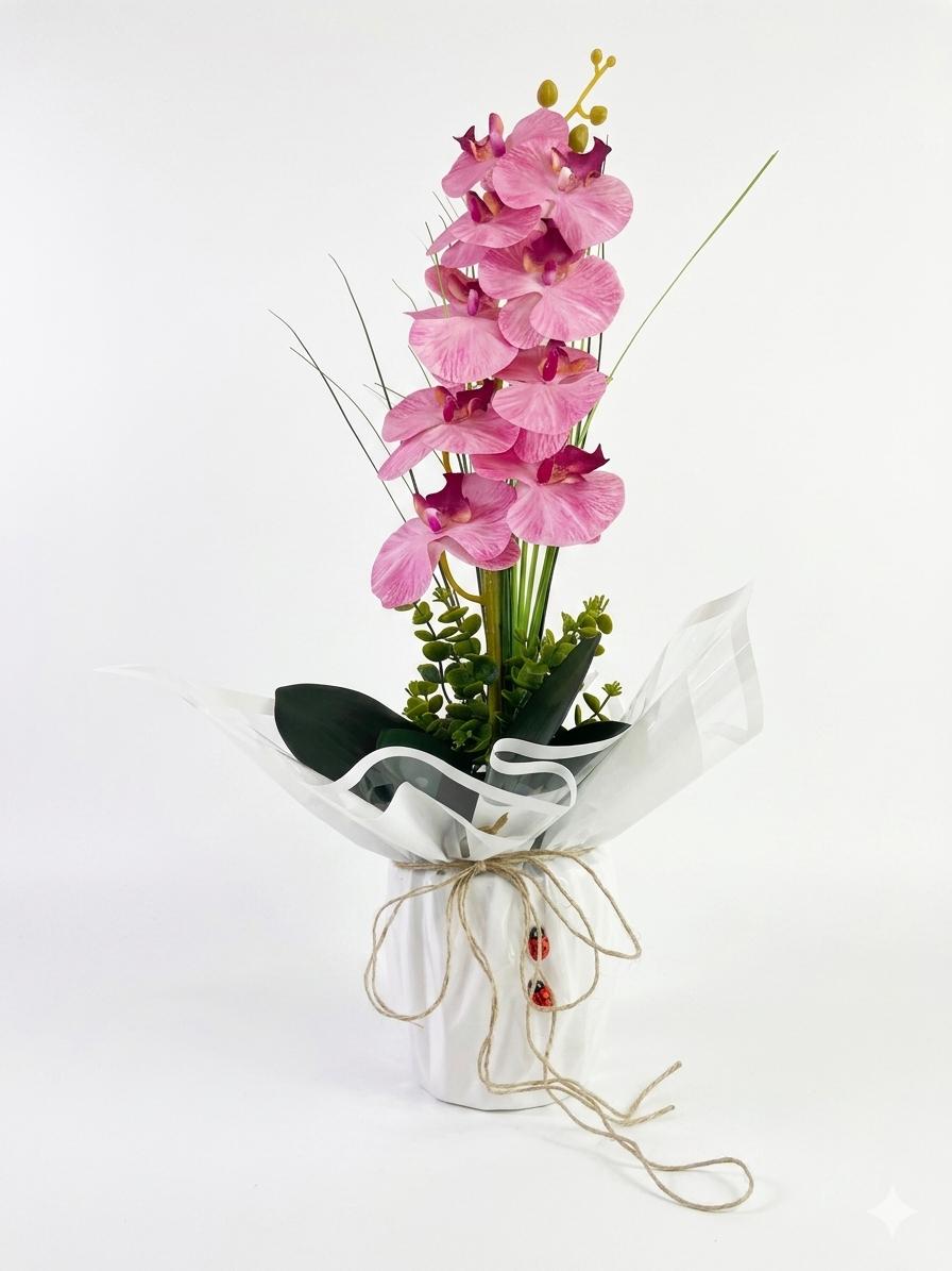 Pembe Rüya: Uzun Ömürlü Yapay Orkide  - uşak milano çiçek