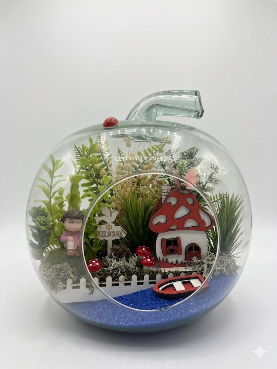 Gece Mavisi Şıklığı: Gold Detaylı Bebek Aranjmanı - uşak milano çiçek