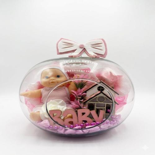 Milano Özel: Işıltılı Bebek Hatıra Fanusu